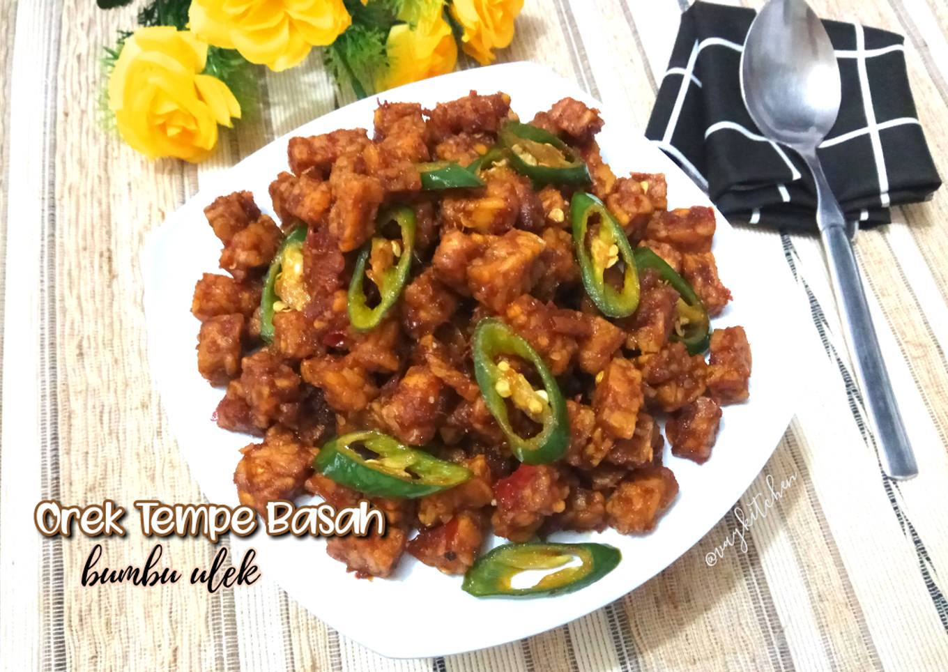 Orek Tempe Basah bumbu ulek