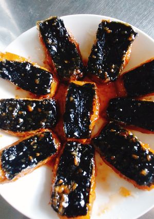 Hình của món Khô chiên giấm đường (món chay).