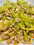 ไข่ผัดพริกหยวกหมูสับ