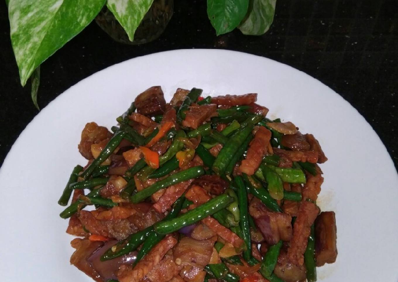 Oseng Cabe Ijo Terong Kacang Panjang Tempe