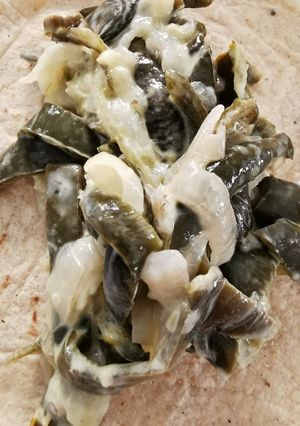 Una foto de Rajas con crema