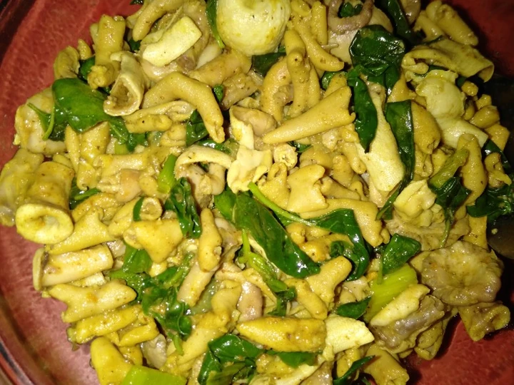 Cara Mudah Menyiapkan Resep Usus bumbu kuning kemangi yang Lezat Sekali Anti Ribet, Lezat Sekali