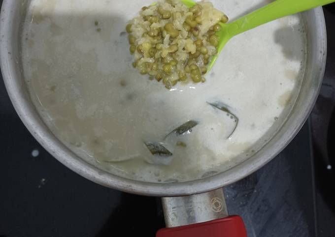 Cara Bikin Bubur kacang ijo santan kara Enak