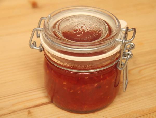 Sárgabarackos málnadzsem recept recept fotó