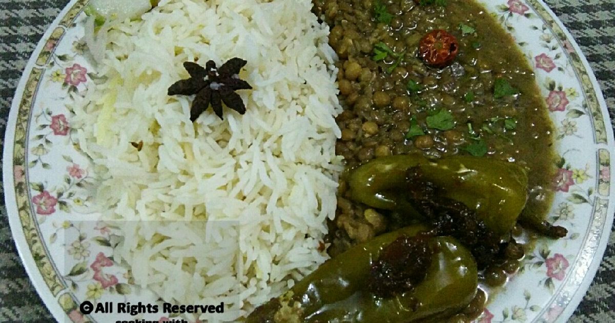 Saboot Masoor Dal With Bhagaray Rice #Cookpadapp Recipe by Saima Sameer ...