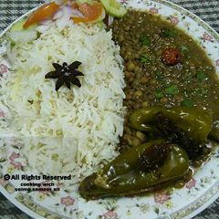 A picture of Saboot masoor dal with bhagaray rice #cookpadapp.