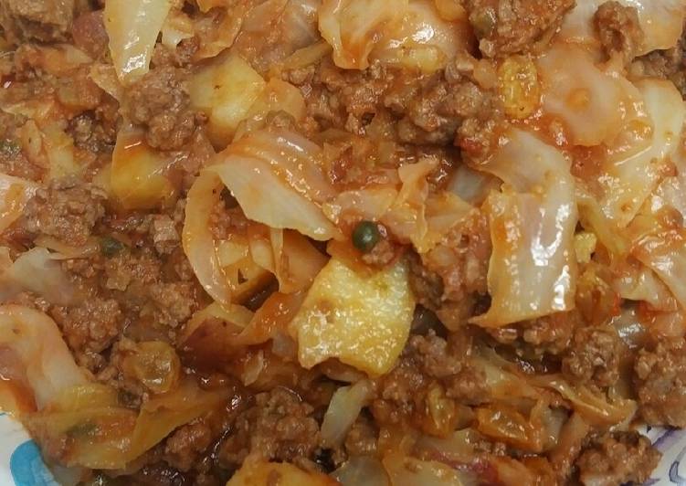 Easiest Way to Prepare Ultimate Picadillo meet Southern Fried Cabbage