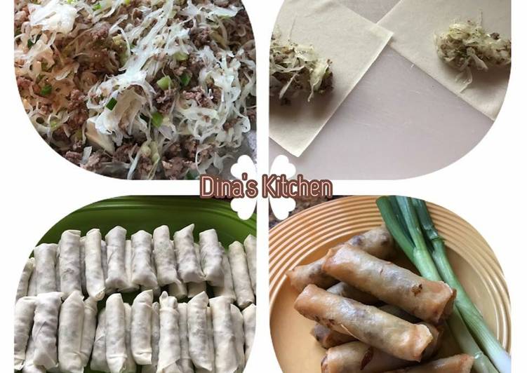 Lumpia isi daging sapi & kol