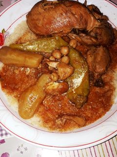 صورة لوصفة بربوشة بالدجاج