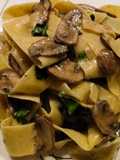 Mushroom and blue cheese tagliatelle