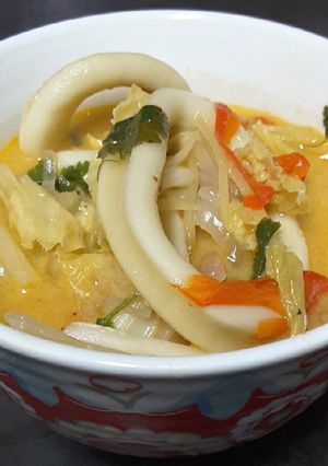 A picture of Thai Calamari and Coconut Soup.