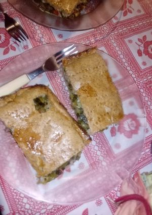 Una foto de Torta integral de zapallitos 🥦🥬