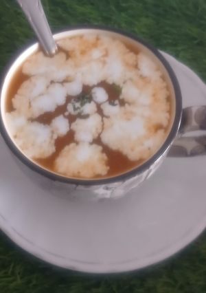 A picture of Lemon grass tomato soup.
