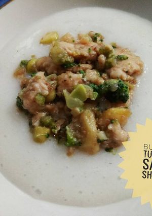 Foto resep Bubur ayam tumis kurma mpasi 10m