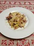 Insalata di carciofi violetti crudi, grana, bottarga di muggine