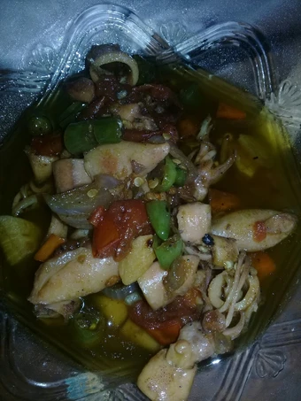 Cara Sederhana Membikin Resep  Tumis cumi asin pedas manis#edisicuacadingin yang Enak, Bisa Manjain Lidah