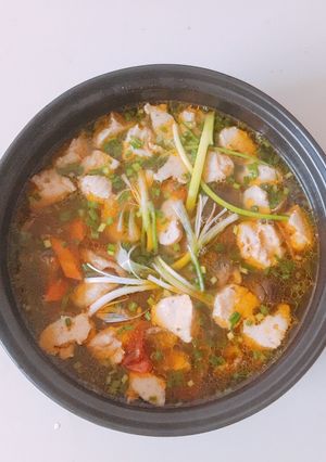 Hình của món Canh nấm hương nấu mọc.