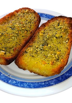 Una foto de Tostas de ajo y perejil