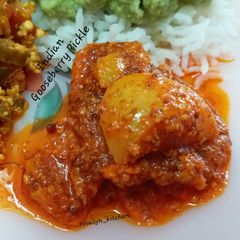 A picture of Indian Gooseberry Pickle (Amla Pickle) - Andhra Recipe.