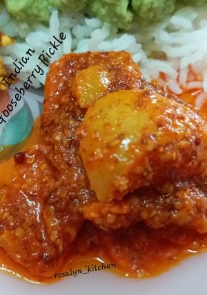 A picture of Indian Gooseberry Pickle (Amla Pickle) - Andhra Recipe.