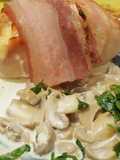 Roll de pollo (relleno con jamón y queso)