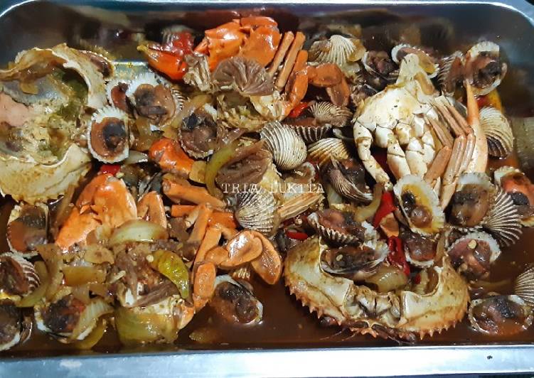 Resep Kepiting + Kerang Dara Kecap Pedas yang Lezat Sekali