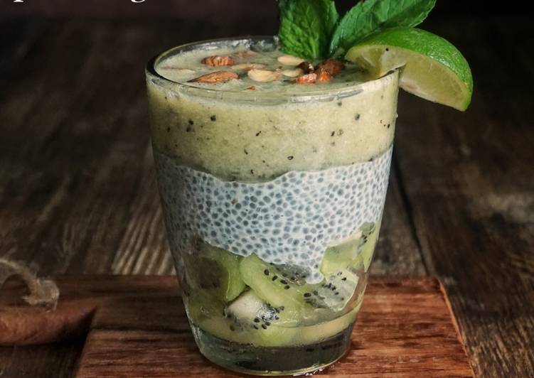 Cara Gampang Menyiapkan Kiwi Chia Pudding, Enak