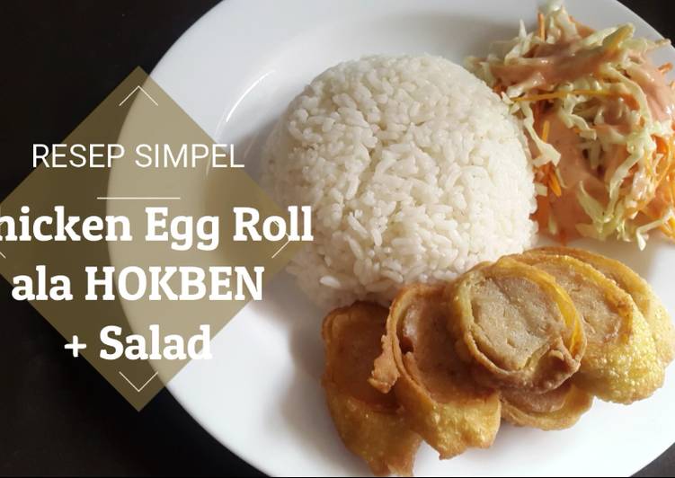 Chicken Egg Roll + Salad ala HOKBEN | No Blender/Foodprocessor