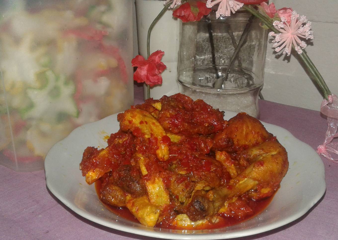Ayam Campur Kentang Balado