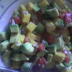 A picture of Avocado mango salsa.