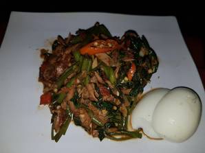 Tumis kangkung campur ikan tongkol (menu diet)