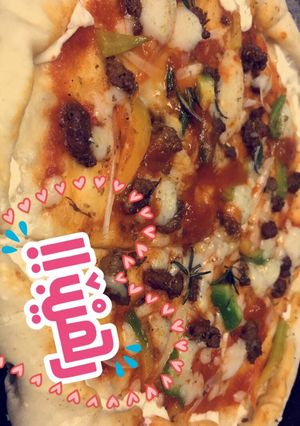 صورة لوصفة بيتزا 🍕♥️😋