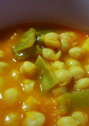 Una foto de Potaje de judías verdes y calabaza