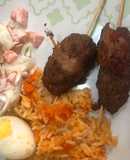 Ground Beef Skewers with Bacon and Cheese