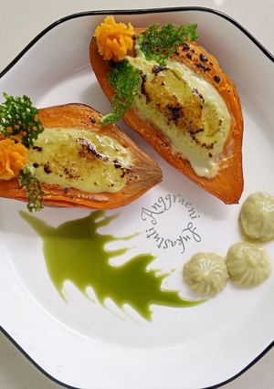 Foto resep Sweet Potato Creamy Matcha Brulee