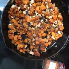 A picture of Sweet potato maple bacon hash.