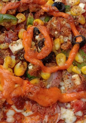 A picture of Corn Cheese pizza.