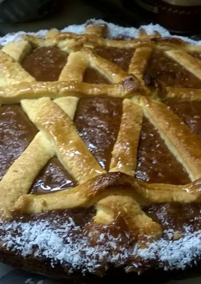 Una foto de Pasta frola de dulce de leche masa sin manteca