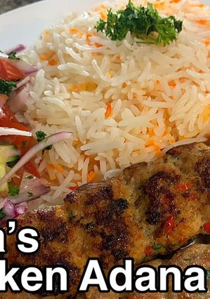 A picture of Chicken Adana Kebab.