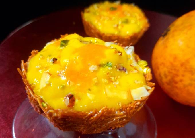 Mango Shrikhand Vermicelli Cups