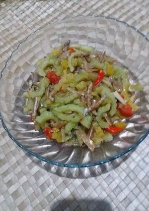 Foto resep Tumis pare ikan teri