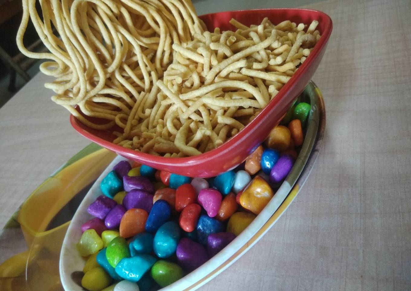 Simple Gathiya Sev