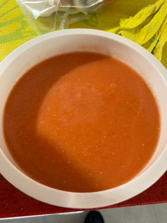 Una foto de Gazpacho el primero en Thermomix