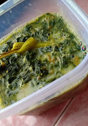Foto resep Sayur daun singkong teri santan