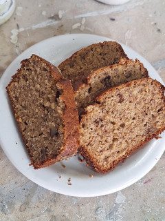 Una foto de Budín de banana integral