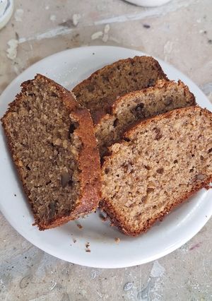 Una foto de Budín de banana integral
