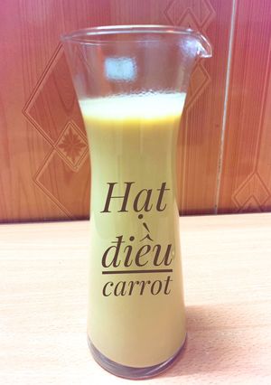 Hình của món Sữa hạt điều carrot.