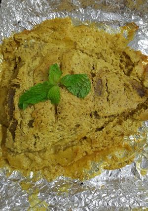 A picture of Baked Pomfret.