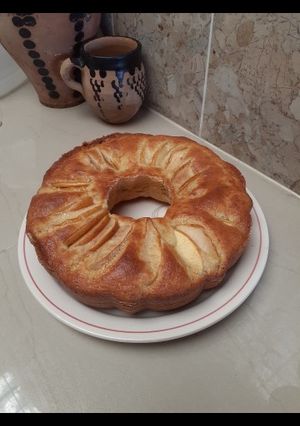 صورة لوصفة كيكة بالتفاح