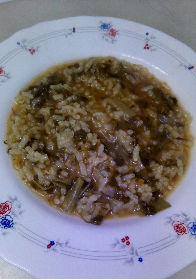 Una foto de Arroz con acelgas